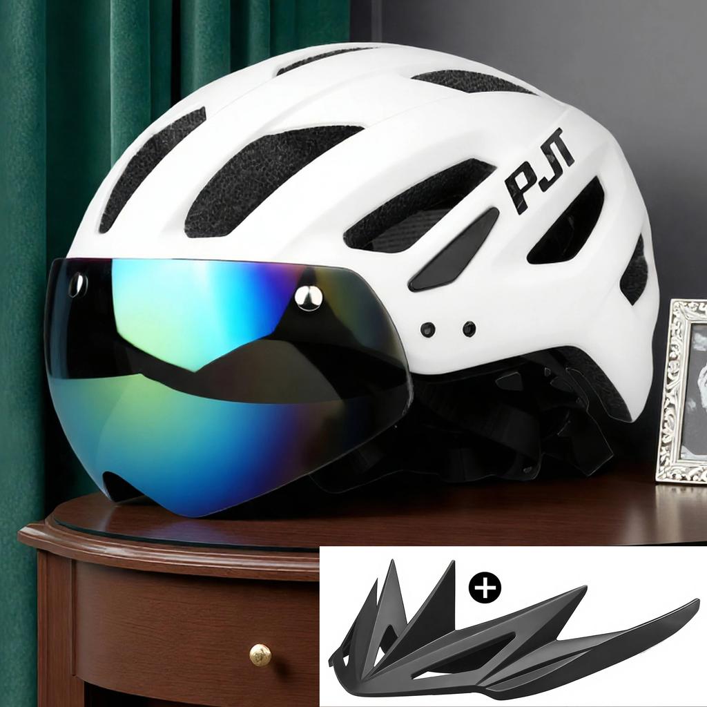 Pjt New Cycling Helmet Light Road Mtb Mountain Bike Bicycle Goggles / Sun Visor Helmet L For Men Women Sun Visor Bicycle Helmet