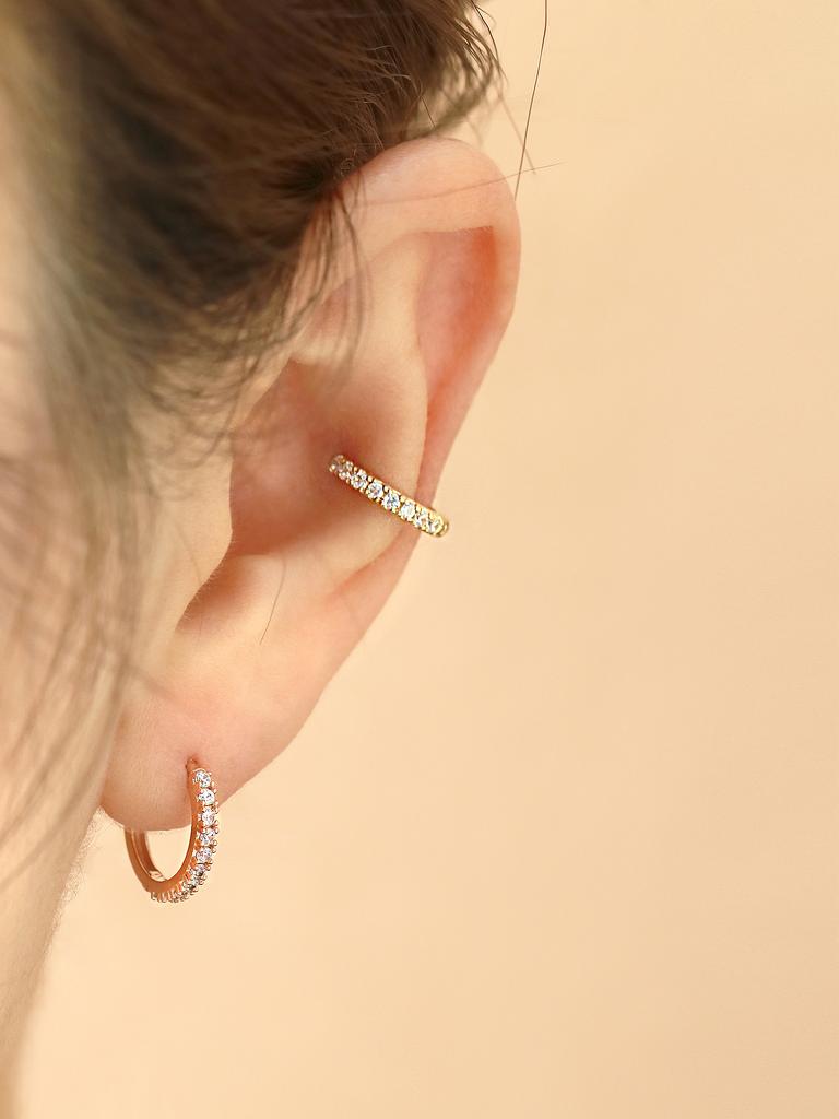 Minimalpiercing 14K Inner Conch Cubic Ring Piercing 1.2 Thickness