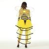 4Pcs Bees Costume Kits Adult Honeybee Costume Bees Tentacle Headband Tutus Dress Bees Wing for Halloween Cosplay Party