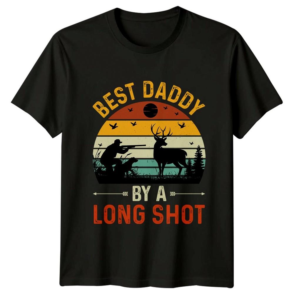 Best Daddy By A Long Unisexs TShirt Deer Hunting Hunting Fathers Day Gift For Him
