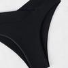 2024 Sexy Black Deep V Backless Strappy Push-up Bikini for Women