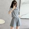 Women's Street-Style Summer Tracksuit with Loose, Age-Reducing Petites' Casual Shorts, Fashionable Two-Piece Set