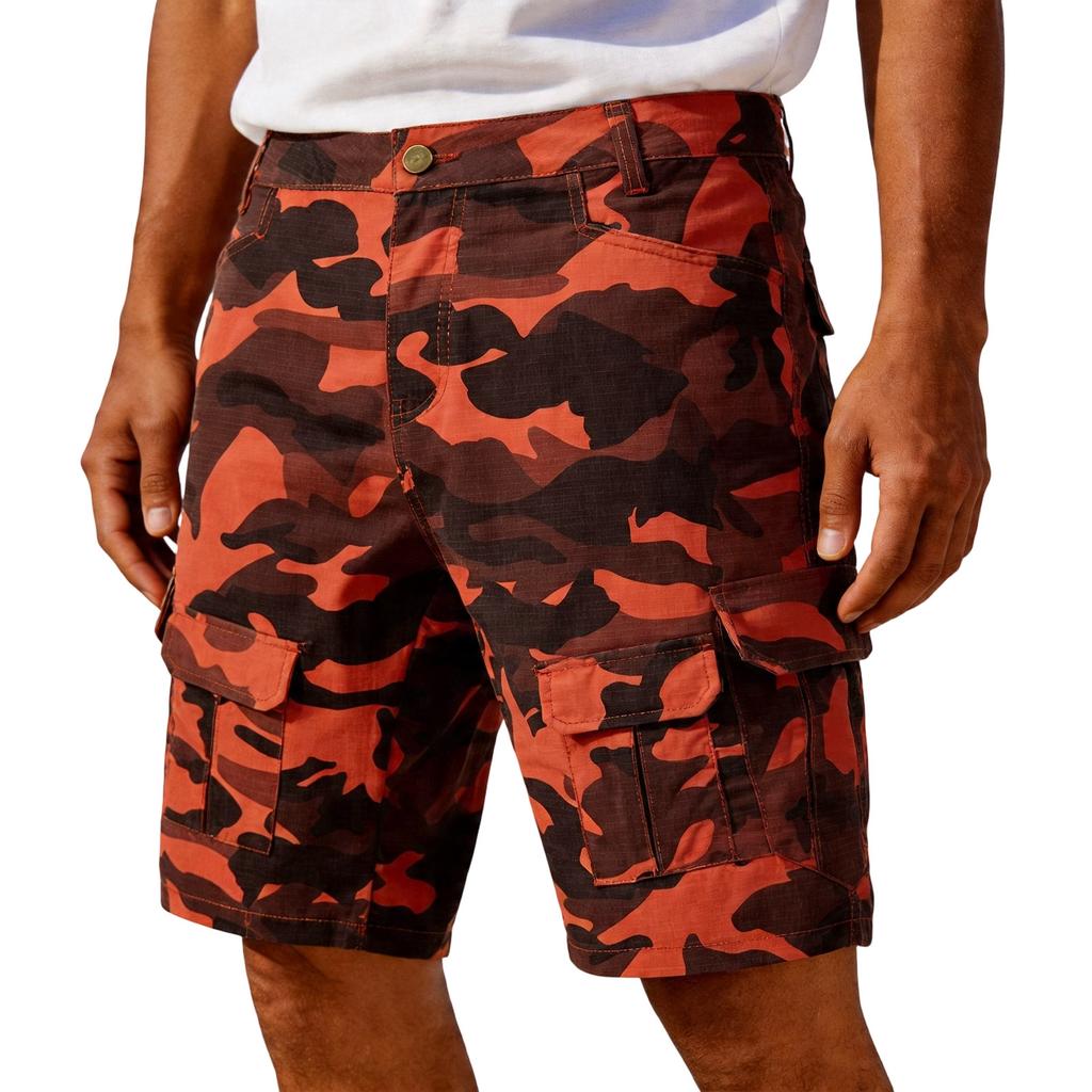 Herren Tarnung Cargoshorts, Mehrere Taschen Outdoor Wear Arbeitsshorts