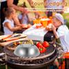 3Pcs Stainless Steel Frying Pan Covers Steak Barbecue Burger Pot Lids Round Covers Universal Restaurant Cookware Kitchenware