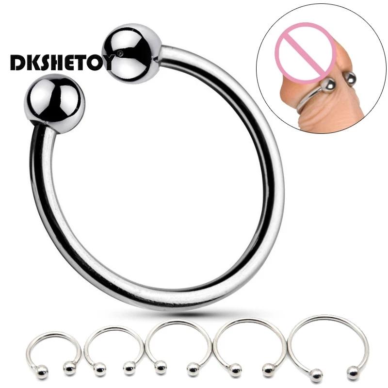 Penis Ring Stainless Rings Head Glan Stimulating Adult Products Male Sex Toys Metal Ring Sex Toys for Men Delay Ejaculation