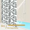 1pc Cute Large Feather Kids Shower Curtain Funny Cartoon Waterproof PEVA Bathroom Decor