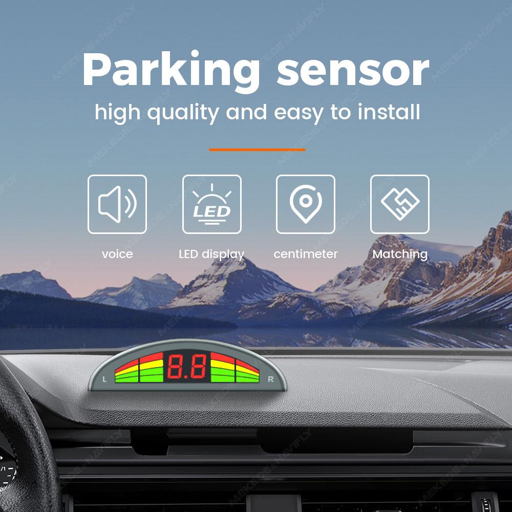 Car Electronics Accessories For Parking Sensors Kit LED Digital Display Waterproof Backlight Reversing Backup Radar Voice Alarm