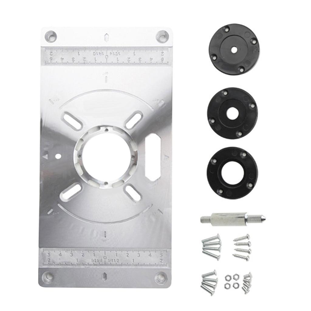 High Compatibility Aluminium Router Table Insert Plate For Enhances Woodworking Accuracy Professional & DIY Woodworkers