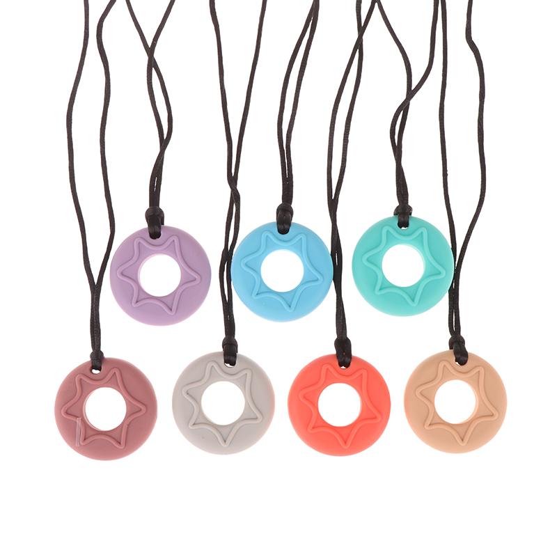 Inel Gingival Gogoașă pentru Bebi Silicon Mărgăritare de Mestecat Colier pentru Erupția Dentară Autism Mușcat Mestecat Îngrijire Bebi Fără BPA