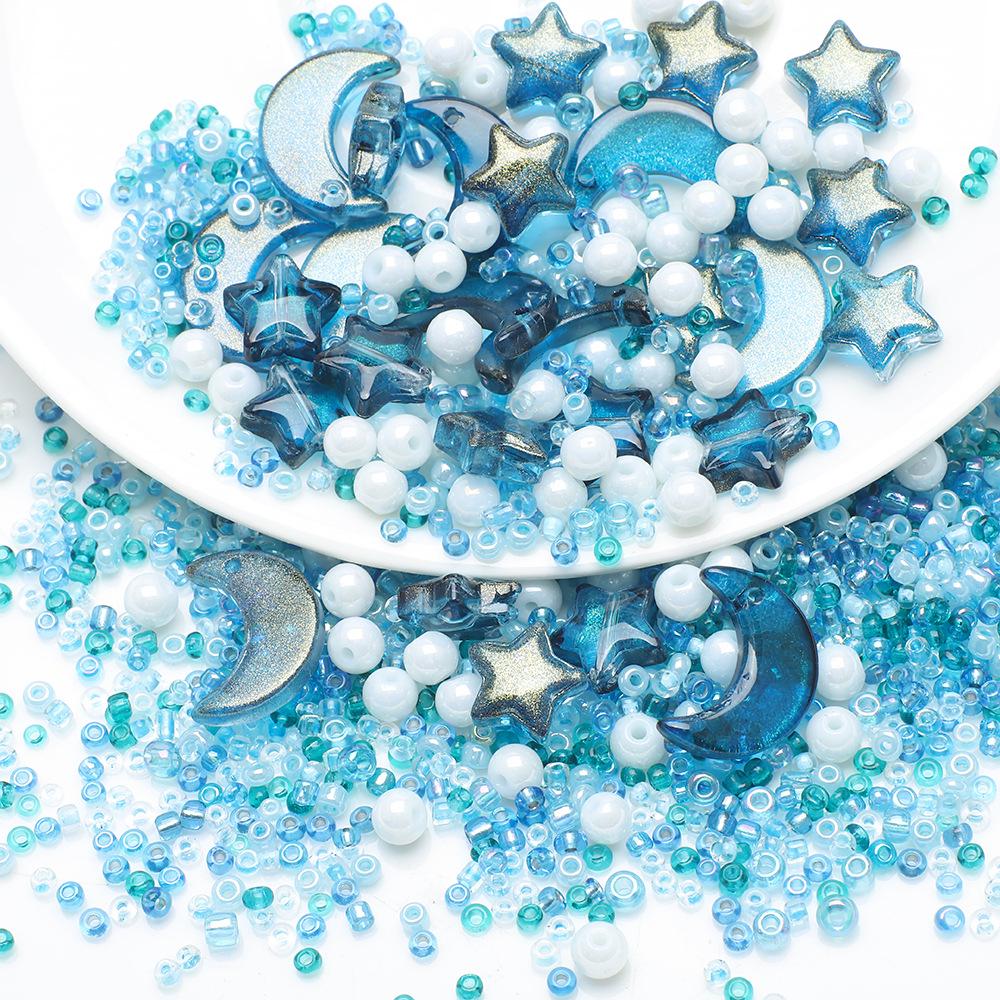 Star Moon Light Bead & Seed Bead DIY Jewelry Set for Earrings, Bracelets & Necklaces