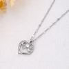 Light Luxury Bow Love Necklace Women'S Simple High-End Versatile Inlaid Zircon Pendant Exquisite Jewelry