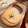 16 21 24 Saiten Leierharfe Mahagoni Holz Harfe Klavier Saiteninstrument Mit Stimmgerät Ersatzsaiten