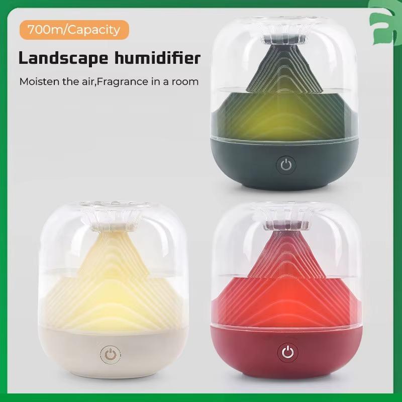 Portable wireless air humidifier rechargeable large capacity household aromatherapy essential oil mist landscape diffuser