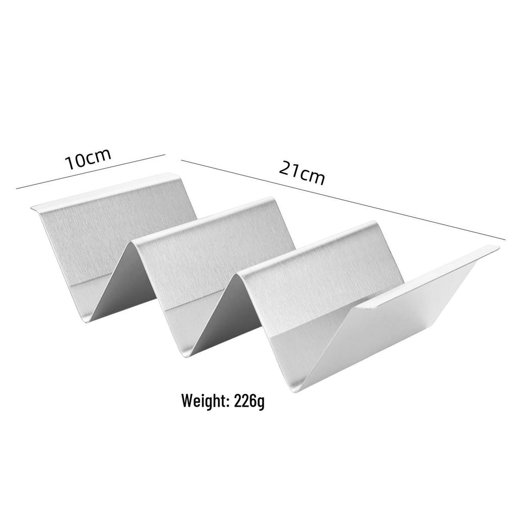 Stainless Steel W-Shaped Taco & Pancake Holder Rack