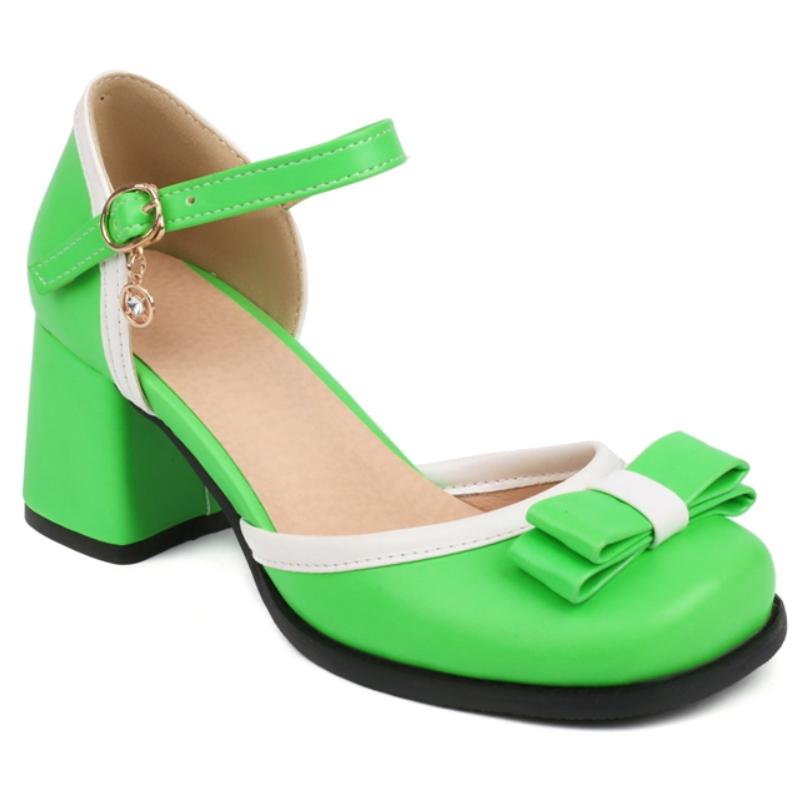 Close Toe Women Sandals Summer Shoes Outside Sweet Bow D'Orsay Ankle Strap Elegant Black Nude Green Party Wedding Shoes Brand