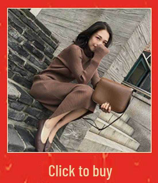 Korean Style Women's Slimming Knit Wool Pullover With Half-High Neck for Autumn and Winter