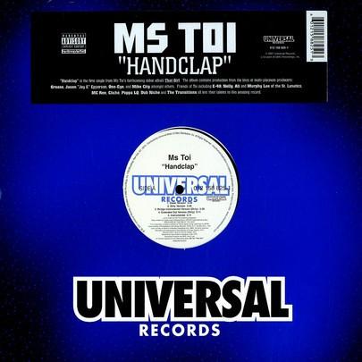 

12inch Record MS. TOI - Handclap 0121588251 UNIVERSAL 2001 US Rap & Hip-Hop/R&B