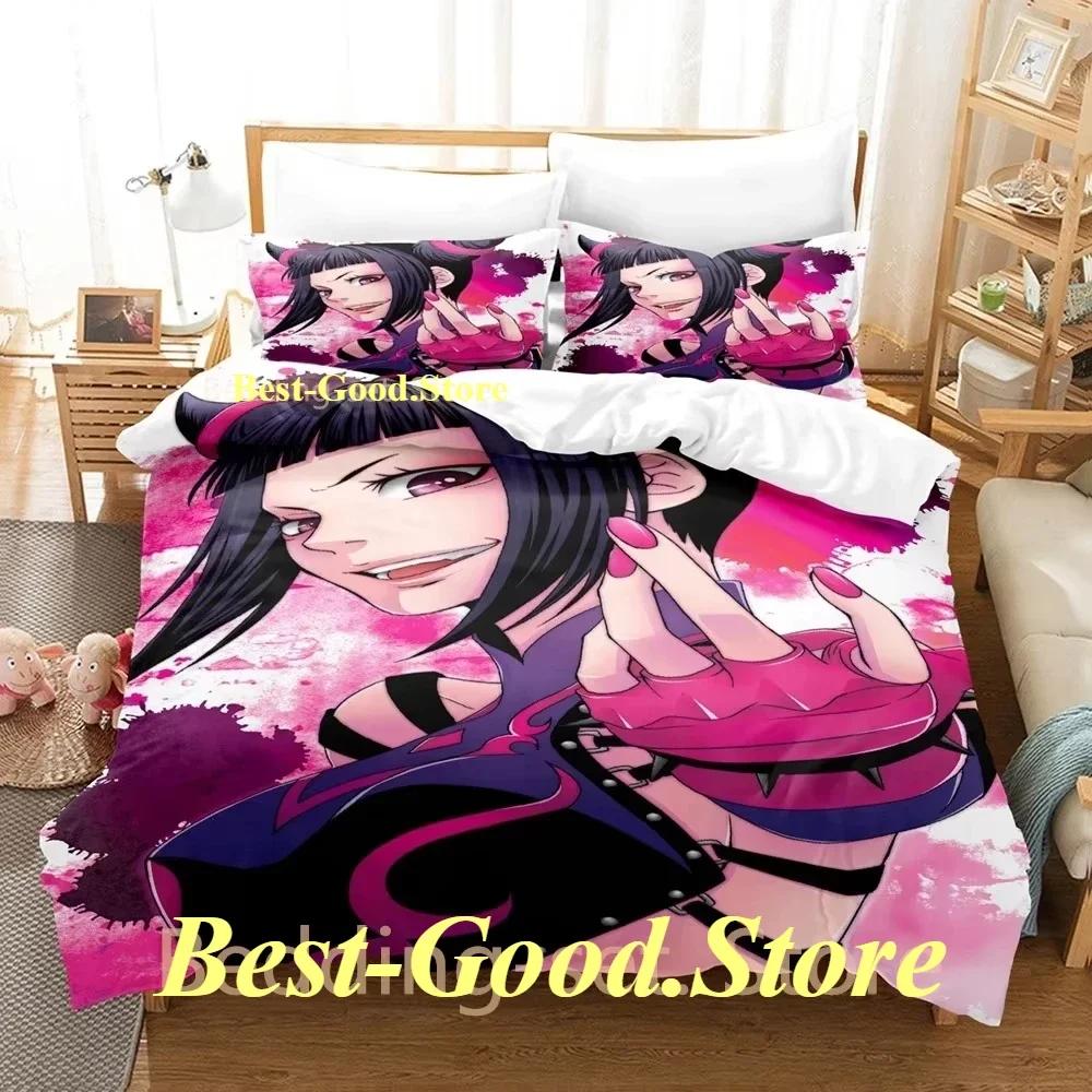 Hip Hop Game Juri Han Bedding Set Printed Bed Set With Pillowcase Bed Duvet Cover Soft Single Double Queen Super King Size