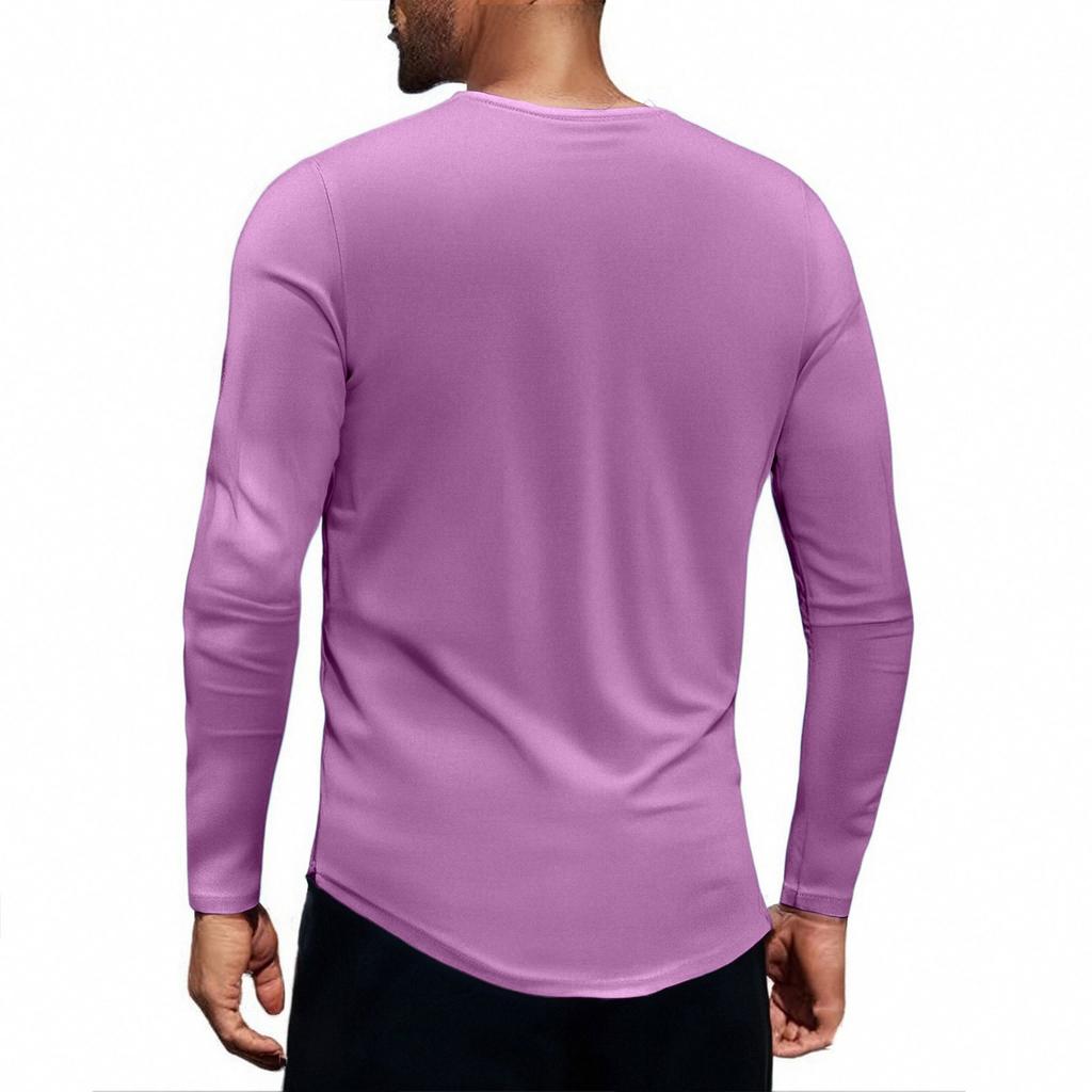Men's V-neck Long-sleeved Top Is Casual