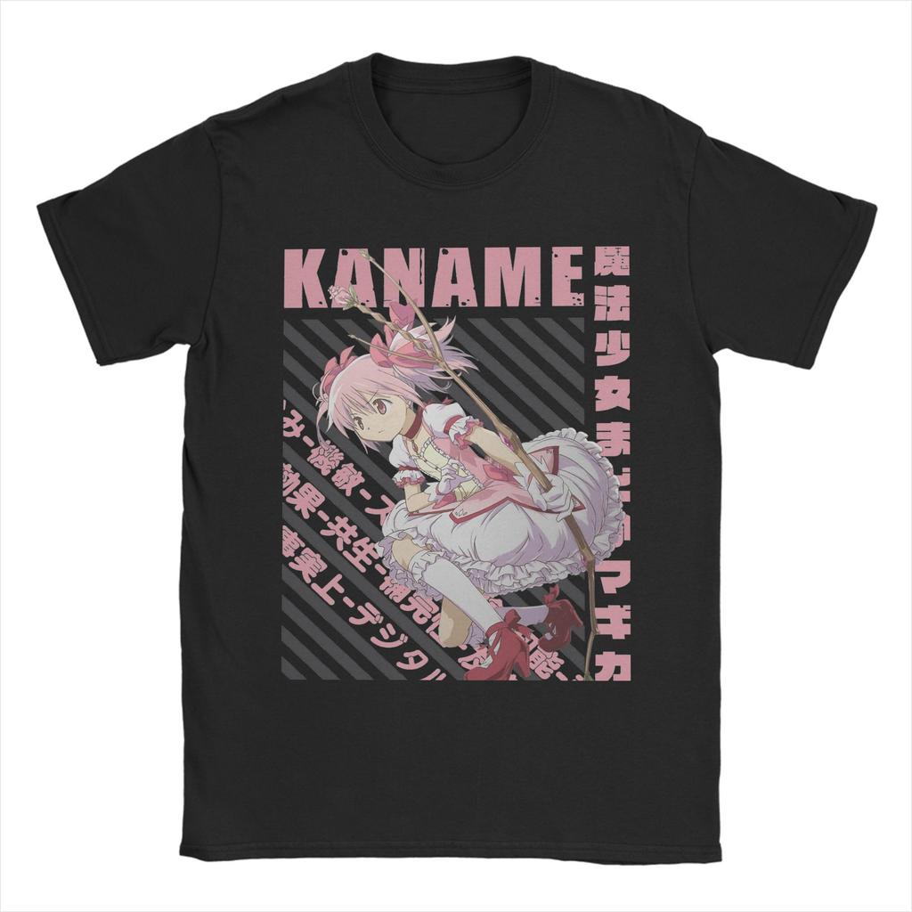 T-shirt Mahou Shoujo Homura Akemi Homme Col Rond Coton T-shirt Madoka Magica Anime Manches Courtes T-shirts Cadeau d'Anniversaire Vêtements
