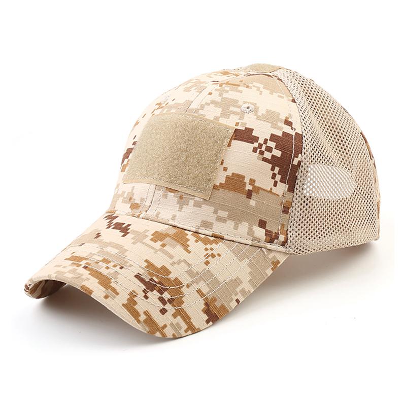 Tactical Army Hat Outdoor Sport Snapback Stripe Military Hats Camouflage Hat Simplicity Army Camo Hunting Mesh Cap