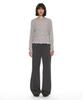 PARTIMENTO WOMEN Cutout Waist Trousers_Charcoal Melange