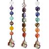 7 Chakras Natural Stones Handmade Hanging Ornament Colorful Crystals Tassels Yoga Meditation Pendant Wall Window Car Home Decor