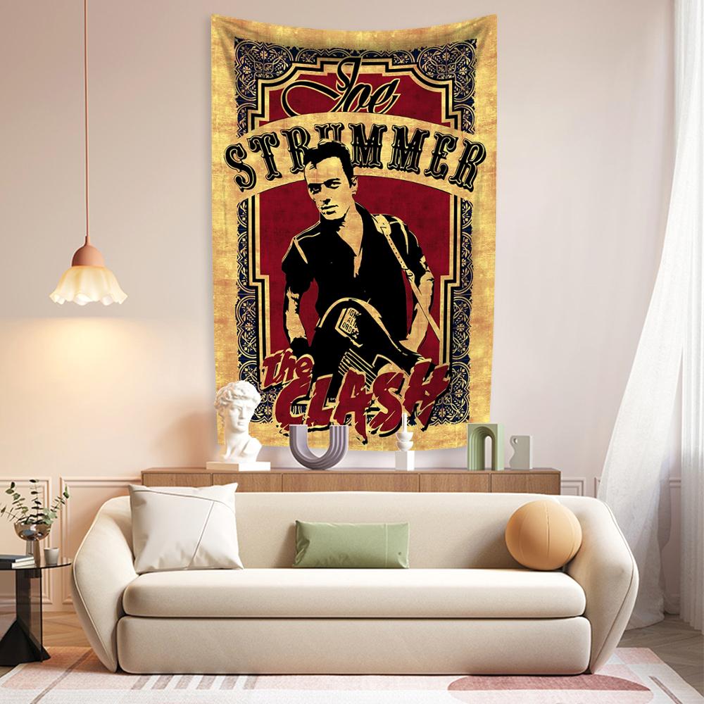 Rock And Roll Music Tapestry Heavy Metal The Clashs Wall Hanging Bedroom Decoration Large Fabric Dorm Backdrop Concert Decor