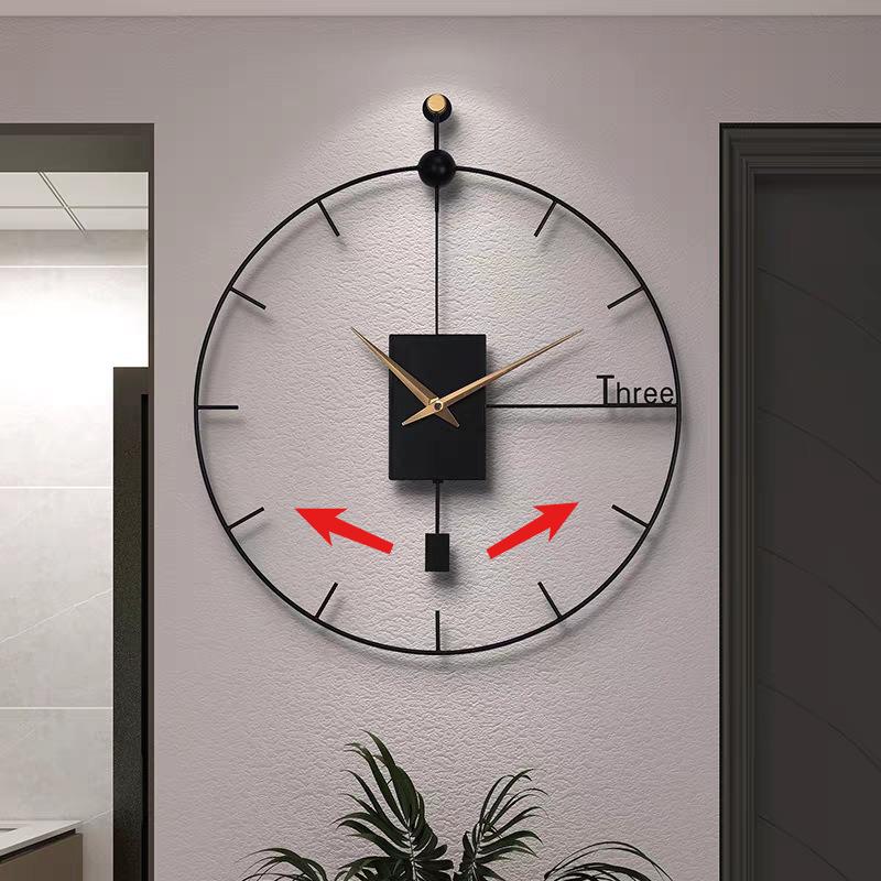 Modern Wall Clock Luxury Metal Wall Clock Dining Room Large Decorative Hanging Clocks Living Room Art Decoration Accessories