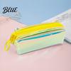 Colorful Holographic Pen Bag Iridescent Pencil Case Transparent Stationery with Wide Case U-Shaped