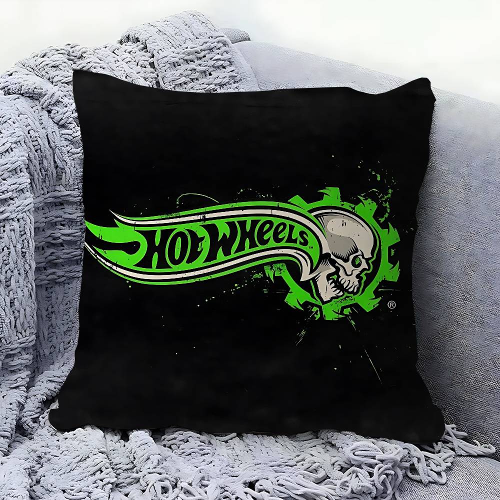 

W-Wheels-Themed Personalized Pillow Dust Cover Bedroom Kids Party Decoration Pillowcase Birthday Children Gift 16x16Inch