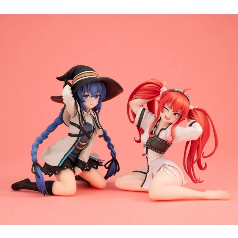 Heiß 9cm Mushoku Tensei II Arbeitslose Wiedergeburt Eris Greyrat Roxy Migurdia Kniende Pose Anime Figur Schreibtisch Dekor Sammlerstück Geschenk