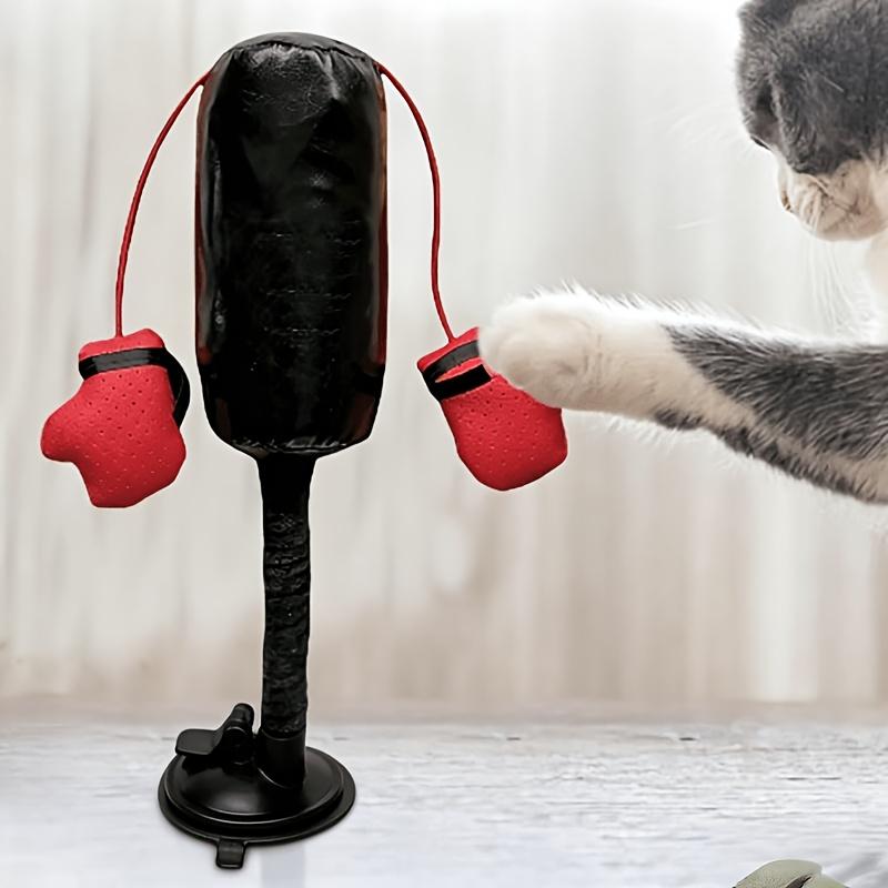 Interactive Cat Boxing Toy Cat Punching Bag Self-standing Play Gym For Kittens Stress Relief Cat Toy Durable Scratch Trainer