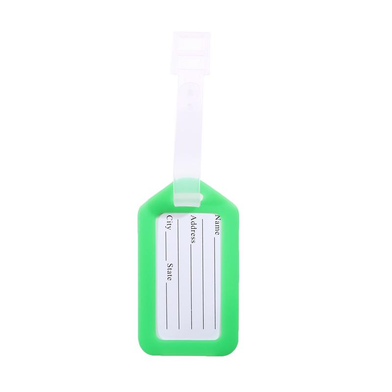 

1Pc Color Airplane Luggage Tag Boarding Pass Suitcase Tag Check-in Luggage Tag Light Soft Travel Accessories Travel темно-зелений колір