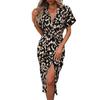 Women's Spring Summer Small Floral Short-sleeved Dress
