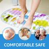 Kids Cartoon Non Slip Bathroom Mat PVC Baby Bath Mat with Suction Cup 69x39cm Oval Baby Bathroom Shower Mat for Household Bath