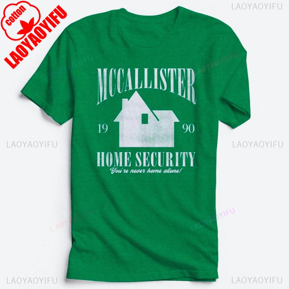 McCallister Home Security Tshirt Funny Retro 1990 Christmas Shirt Holiday Unisex Tshirt Men Women Casual Christmas Cotton Tops
