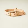 We Original All Leather Collar Natural GOOD MANNERS DOG SERIES - (S) /