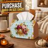 1pc Autumn Party Tissue Box, Rustic Farmhouse Botanical, Multifunctional Tissue Holder, Pomegranate Fruit Leaf, Outdoor Picnic Party Supplies, Desktop