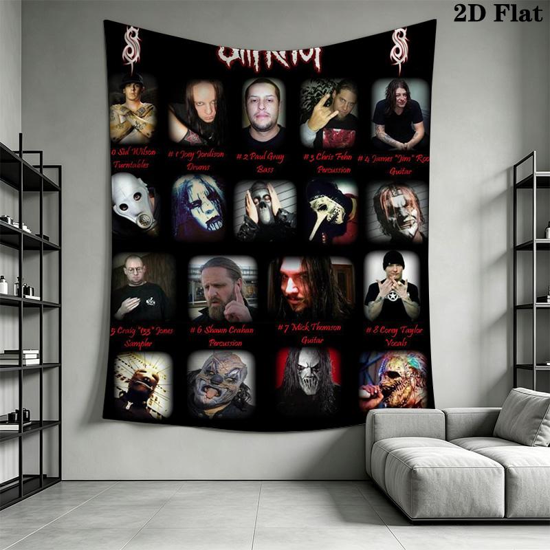 Slipknot Band Logo Tapestry Tapestry Wallmounted Fashion Print Soft Wall Covering Decoration Work Of Art