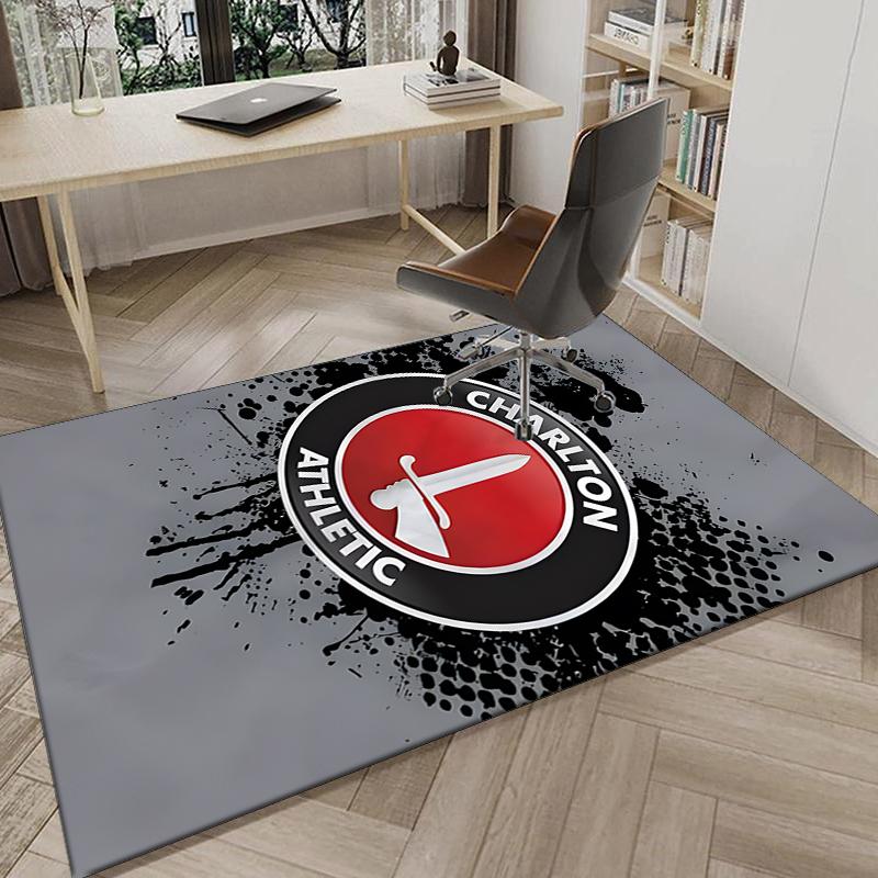 1PC Football Charlton-Athletic Crest Rug Game Carpet, Floor Mat for Bedroom Living Room Entryway Rug, Home Decor Idea Gift for Christmas birthday