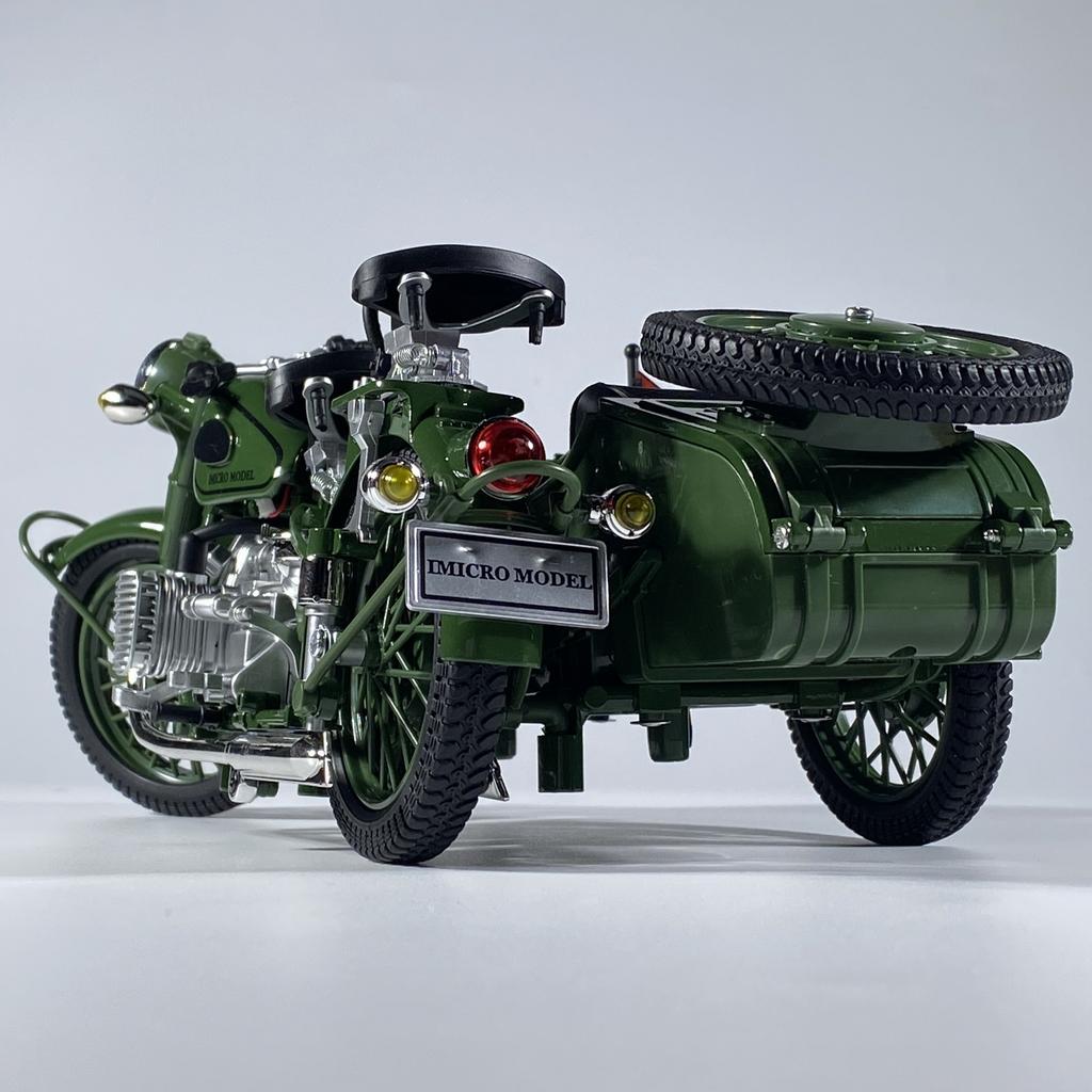 1:10 Ural M72 USSR Sidecar Motorcycle Alloy Metal Diecast Model Motorcycle Auto Sales Store Front Desk Display Decorations Gifts