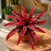Mixed Match Floral Displays Artificial Fall Fern Plants 18 Heads Autumn Orange Fake Persian Vibrant Flower Arrangements Greenery Bushes Faux Leaves