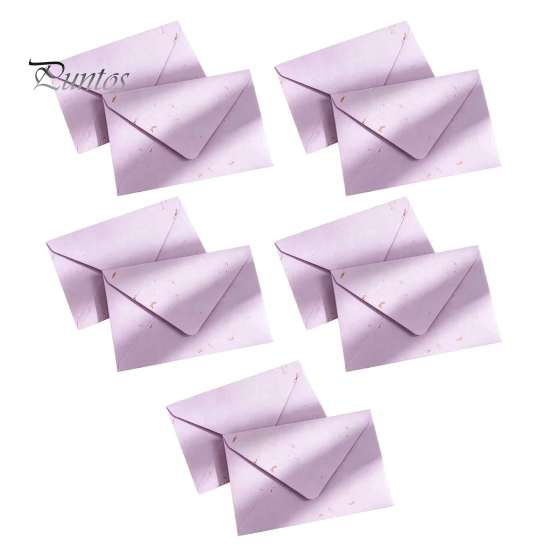 Premium Stationery for Literary Letters 10PCS Petal Art Envelopes, Real Floral Texture Design, Thick Paper Western Style Fresh Envelopes Thank