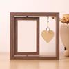 Rotating Double-Sided 6x7 Inch Wooden Photo Frame - Creative DIY Desktop Display Stand and Gift Souvenir.