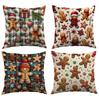 Christmas Cushion Cover Christmas Tree Elk Cushion Cover Polyester Printed Cushion Cover