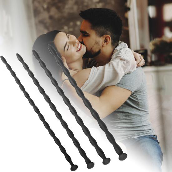 4 Stück/Set tragbarer Penis-Dilatator, praktischer, weicher, glatter Harnröhren-Dilatator aus Silikon für Erwachsene