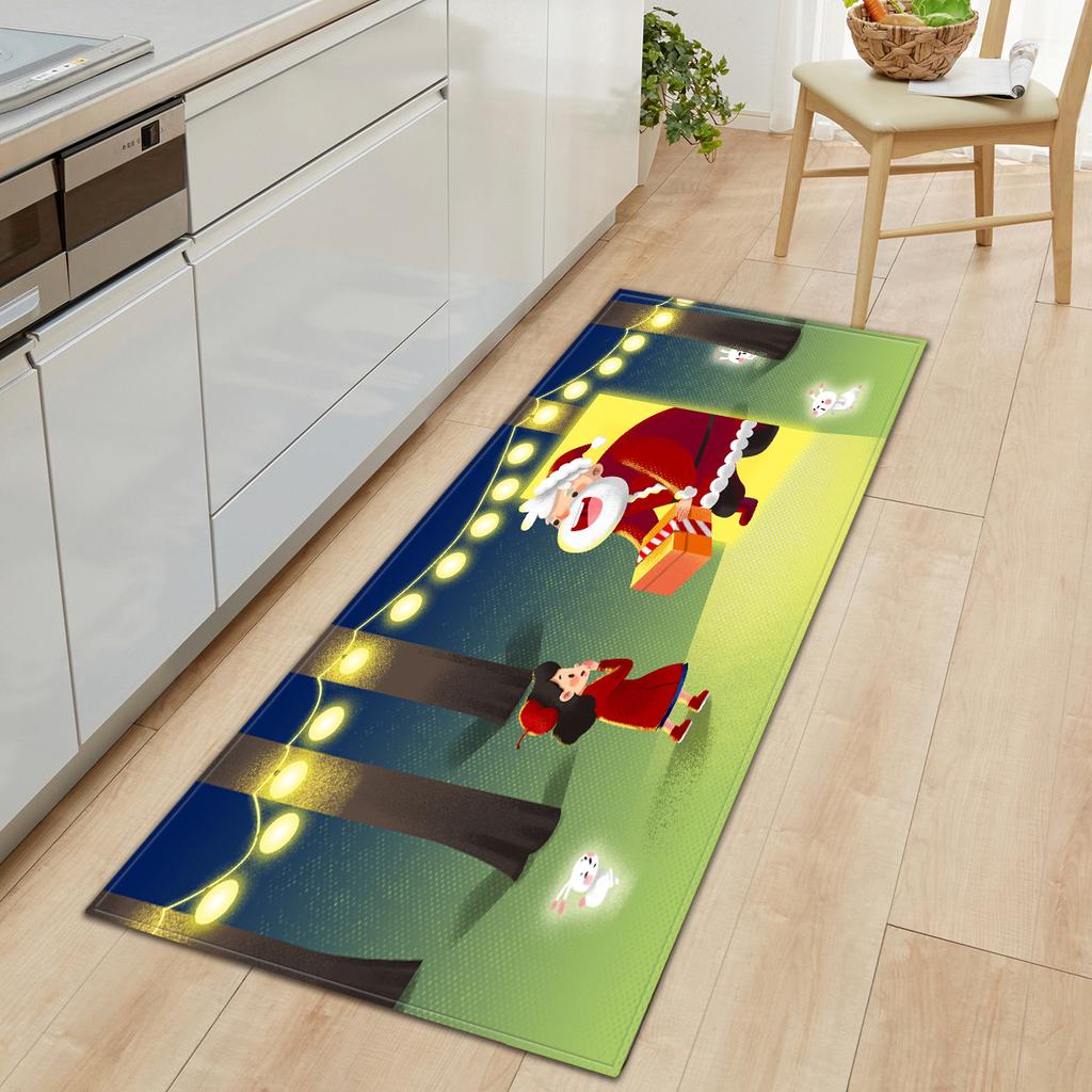 Christmas Kitchen Sand Carpet Doormat Long Floor Mat