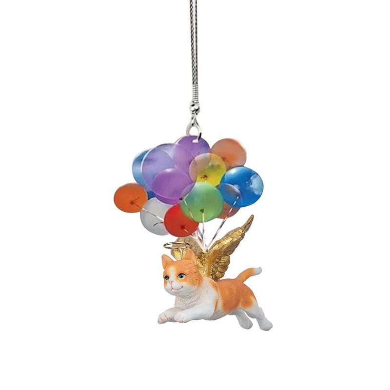 Cute Cartoon Dog Car Hanging Decor Colorful Acrylic Balloon Accessories For Car