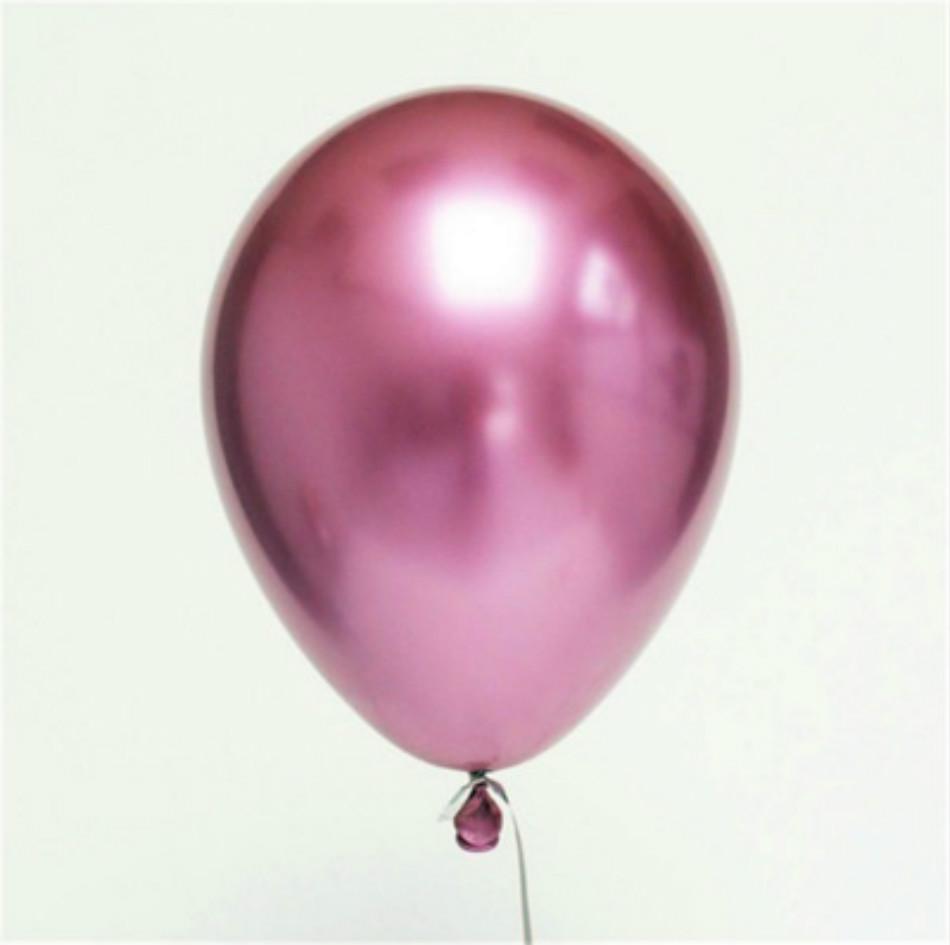 5PCS 12inch Glossy Metal Pearl Latex Balloons Thick Chrome Metallic Inflatable Air Balloon